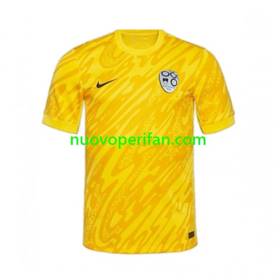 Maglie da Calcio Slovenia Portiere Uomo Prima Tenuta Euro 2024 Maniche Corte