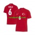 Maglie da Calcio Turchia Orkun Kokcu 6 Uomo Trasferta Tenuta Euro 2024 Maniche Corte