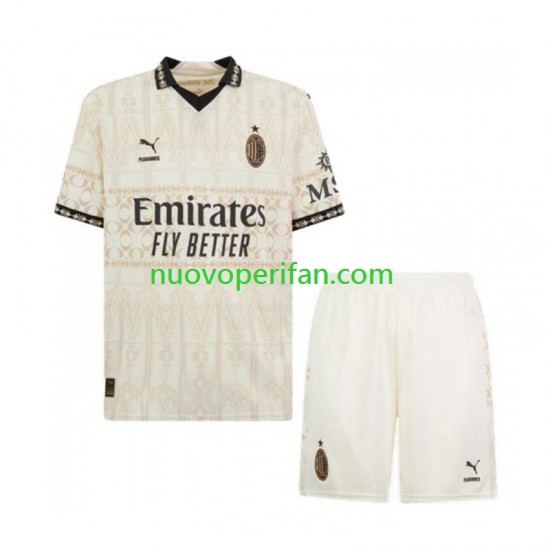 Maglie da Calcio AC Milan Bambino Quarta Tenuta 2023-2024 Maniche Corte