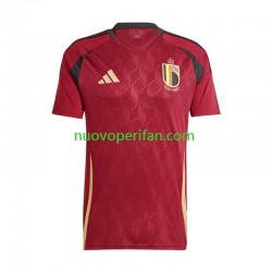 Maglie da Calcio Belgio Uomo Prima Tenuta Euro 2024 Maniche Corte