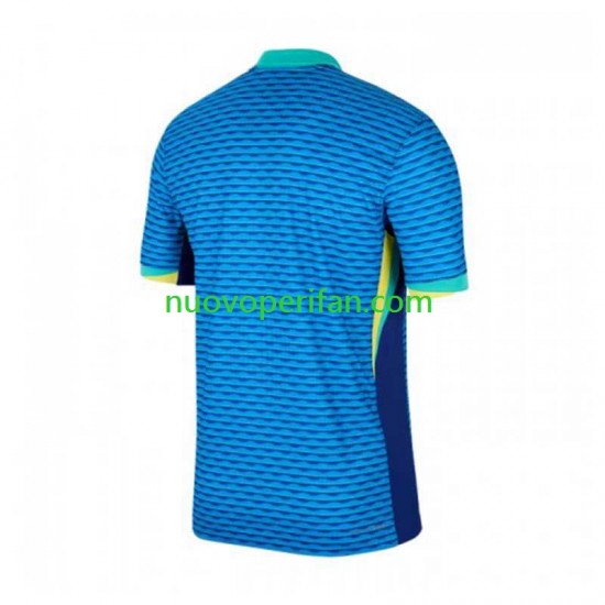 Maglie da Calcio Brasile Copa America Uomo Trasferta Tenuta 2024 Maniche Corte