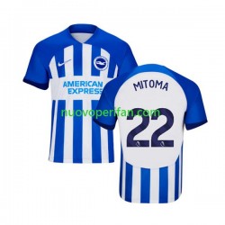 Maglie da Calcio Brighton & Hove Albion Mitoma 22 Uomo Prima Tenuta 2023-2024 Maniche Corte