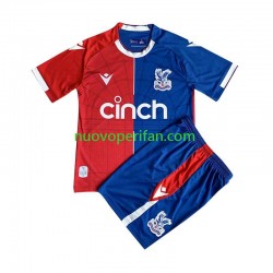 Maglie da Calcio Crystal Palace Bambino Prima Tenuta 2023-2024 Maniche Corte