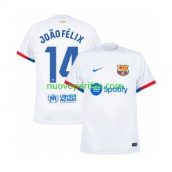 Maglie da Calcio FC Barcelona Joao Felix 14 Uomo Trasferta Tenuta 2023-2024 Maniche Corte