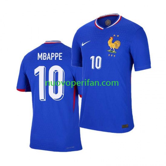 Maglie da Calcio Francia Mbappé Kylian 10 Uomo Prima Tenuta Euro 2024 Maniche Corte