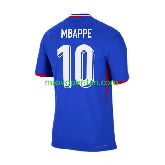 Maglie da Calcio Francia Mbappé Kylian 10 Uomo Prima Tenuta Euro 2024 Maniche Corte
