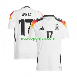 Maglie da Calcio Germania Florian Wirtz 17 Uomo Prima Tenuta Euro 2024 Maniche Corte