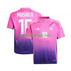 Maglie da Calcio Germania Jamal Musiala 10 Uomo Trasferta Tenuta Euro 2024 Maniche Corte