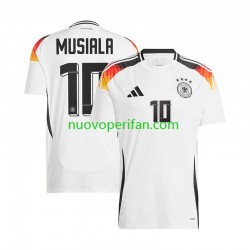 Maglie da Calcio Germania Jamal Musiala 10 Uomo Prima Tenuta Euro 2024 Maniche Corte