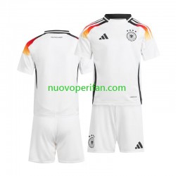 Maglie da Calcio Germania Bambino Prima Tenuta Euro 2024 Maniche Corte