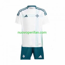 Maglie da Calcio Irlanda Del Nord Bambino Trasferta Tenuta 2024 Maniche Corte