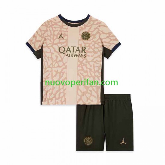 Maglie da Calcio Paris Saint-Germain Bambino Quarta Tenuta 2023-2024 Maniche Corte