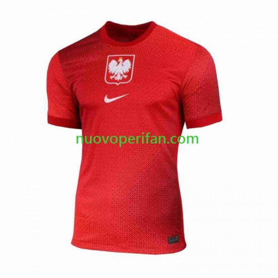 Maglie da Calcio Polonia Uomo Trasferta Tenuta 2024 Maniche Corte
