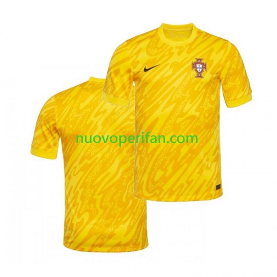 Maglie da Calcio Portogallo Portiere Uomo Prima Tenuta Euro 2024 Maniche Corte