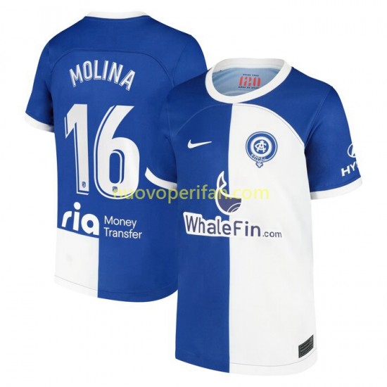 Maglie da Calcio Atlético Madrid Molina 16 120 Anniversary Uomo Prima Tenuta 2022-2023 Maniche Corte