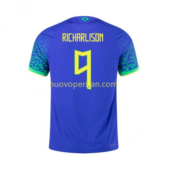 Maglie da Calcio Brasile RICHARLISON 9 Uomo Trasferta Tenuta 2022 Maniche Corte