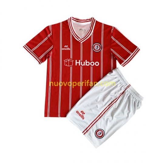 Maglie da Calcio Bristol City Bambino Prima Tenuta 2023-2024 Maniche Corte