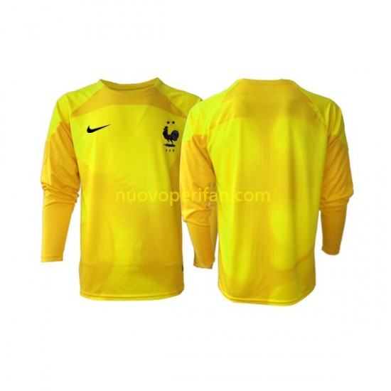 Maglie da Calcio Francia Portiere Uomo Alternativa Tenuta Mondiali 2022 Maniche Lunghe