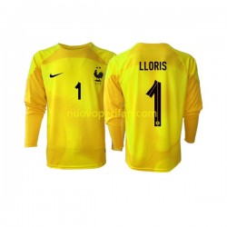 Maglie da Calcio Francia Hugo Lloris 1 Portiere Uomo Alternativa Tenuta Mondiali 2022 Maniche Lunghe