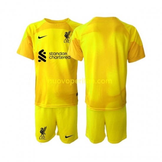 Maglie da Calcio Liverpool Portiere Bambino Quarta Tenuta 2022-2023 Maniche Corte