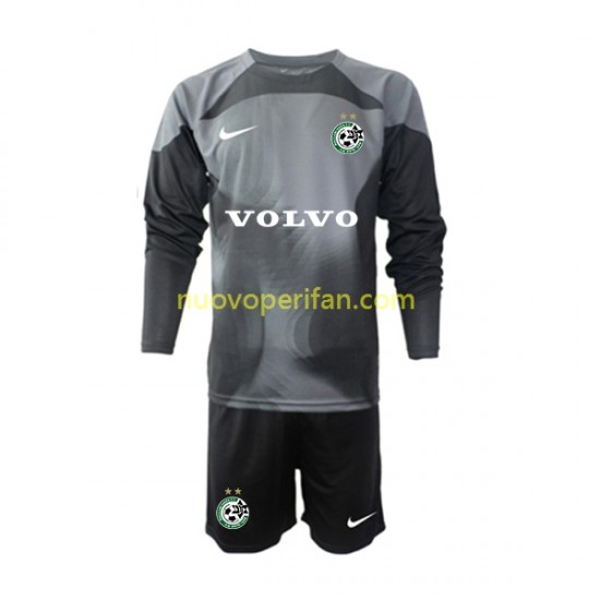 Maglie da Calcio Maccabi Haifa Portiere Bambino Prima Tenuta 2022-2023 Maniche Lunghe