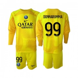 Maglie da Calcio Paris Saint-Germain Gianluigi Donnarumma 99 Portiere Bambino Alternativa Tenuta 2022-2023 Maniche Lunghe