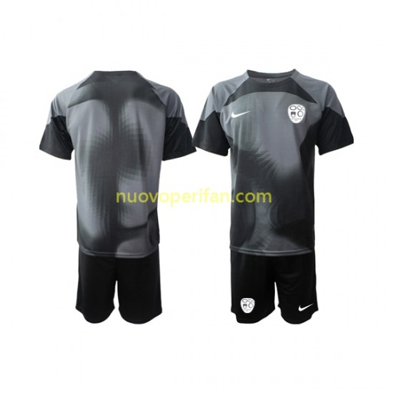 Maglie da Calcio Slovenia Portiere Bambino Prima Tenuta 2022 Maniche Corte