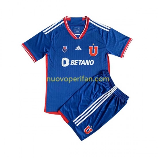 Maglie da Calcio Universidad de Chile Bambino Prima Tenuta 2023 Maniche Corte