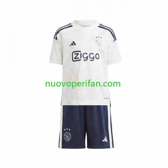 Maglie da Calcio AFC Ajax Bambino Trasferta Tenuta 2023-2024 Maniche Corte