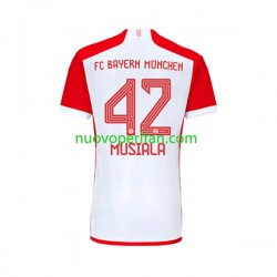 Maglie da Calcio FC Bayern München Jamal Musiala 42 Uomo Prima Tenuta 2023-2024 Maniche Corte