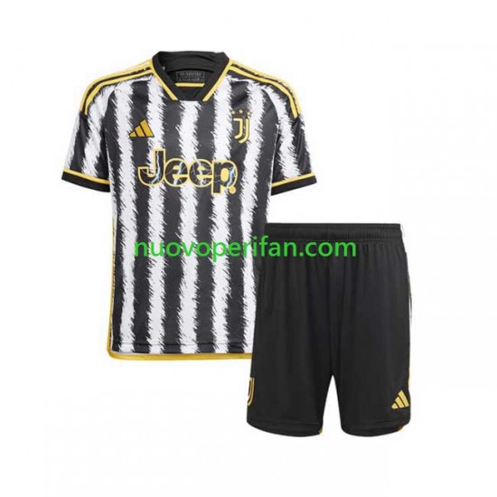 Maglie da Calcio Juventus Bambino Prima Tenuta 2023-2024 Maniche Corte