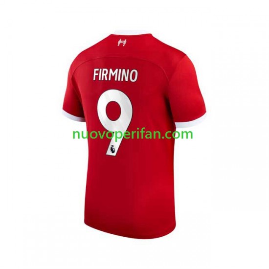 Maglie da Calcio Liverpool Roberto Firmino 9 Uomo Prima Tenuta 2023-2024 Maniche Corte