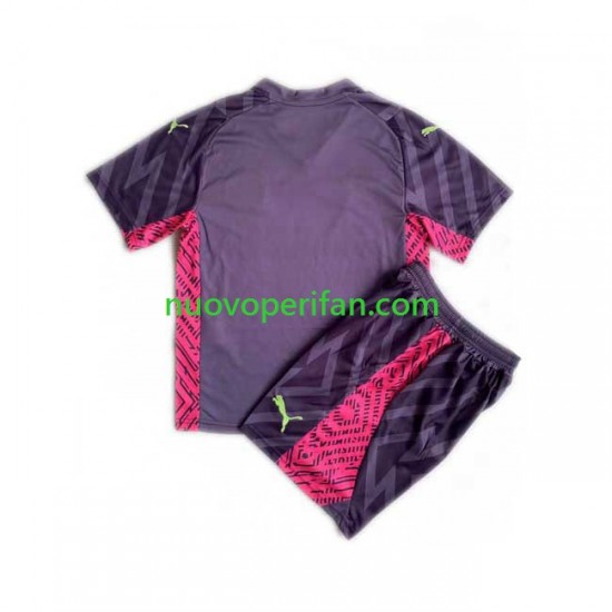 Maglie da Calcio Manchester City Portiere Bambino Trasferta Tenuta 2023-2024 Maniche Corte