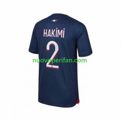 Maglie da Calcio Paris Saint-Germain Hakimi 2 Uomo Prima Tenuta 2023-2024 Maniche Corte
