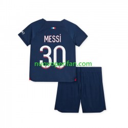 Maglie da Calcio Paris Saint-Germain Lionel Messi 30 Bambino Prima Tenuta 2023-2024 Maniche Corte