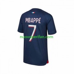Maglie da Calcio Paris Saint-Germain Mbappé 7 Uomo Prima Tenuta 2023-2024 Maniche Corte