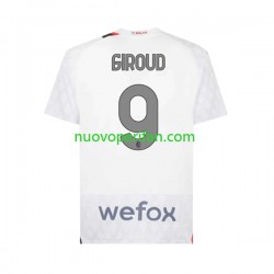Maglie da Calcio AC Milan Olivier Giroud 9 Uomo Trasferta Tenuta 2023-2024 Maniche Corte
