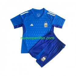 Maglie da Calcio Argentina Portiere Bambino Alternativa Tenuta 2023 Maniche Corte