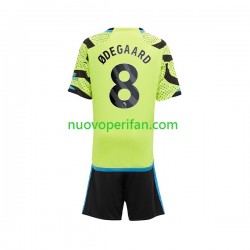 Maglie da Calcio Arsenal Odegaard 8 Bambino Trasferta Tenuta 2023-2024 Maniche Corte