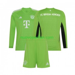 Maglie da Calcio FC Bayern München Portiere Bambino Trasferta Tenuta 2023-2024 Maniche Lunghe