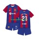 Maglie da Calcio FC Barcelona Frenkie de Jong 21 Bambino Prima Tenuta 2023-2024 Maniche Corte