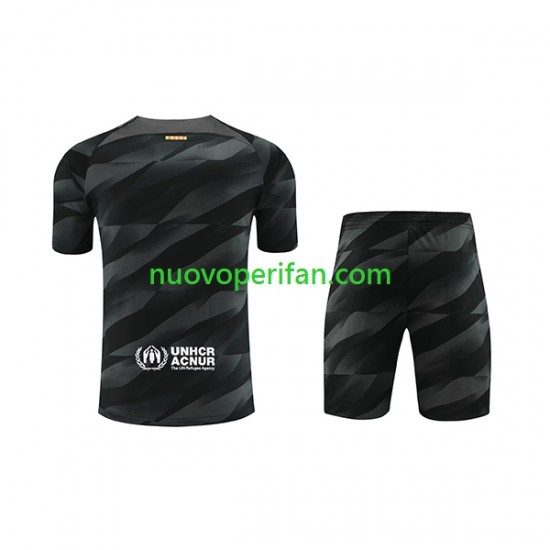 Maglie da Calcio FC Barcelona Portiere Bambino Trasferta Tenuta 2023-2024 Maniche Corte
