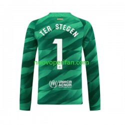 Maglie da Calcio FC Barcelona Ter Stegen 1 Portiere Uomo Prima Tenuta 2023-2024 Maniche Lunghe