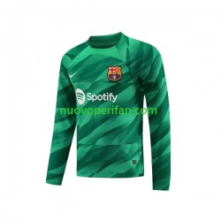 Maglie da Calcio FC Barcelona Ter Stegen 1 Portiere Uomo Prima Tenuta 2023-2024 Maniche Lunghe