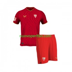 Maglie da Calcio Sevilla FC Bambino Trasferta Tenuta 2023-2024 Maniche Corte