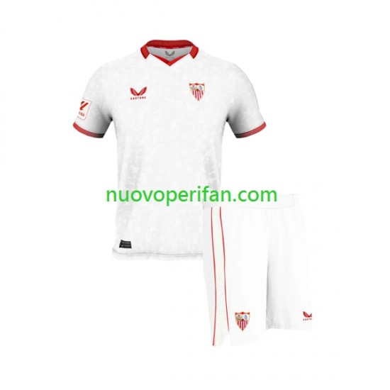 Maglie da Calcio Sevilla FC Bambino Prima Tenuta 2023-2024 Maniche Corte