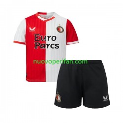 Maglie da Calcio Feyenoord Rotterdam Bambino Prima Tenuta 2023-2024 Maniche Corte
