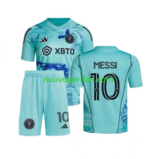 Maglie da Calcio Inter Miami Lionel Messi 10 Special Bambino Prima Tenuta 2023-2024 Maniche Corte