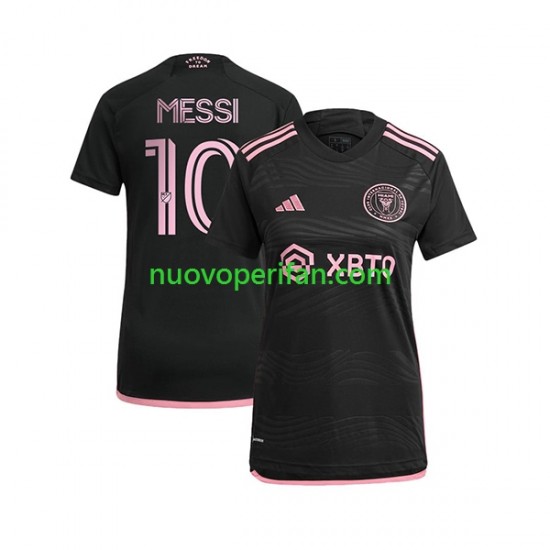 Maglie da Calcio Inter Miami Lionel Messi 10 Donna Trasferta Tenuta 2023 Maniche Corte
