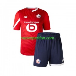 Maglie da Calcio LOSC Lille Bambino Prima Tenuta 2023-2024 Maniche Corte